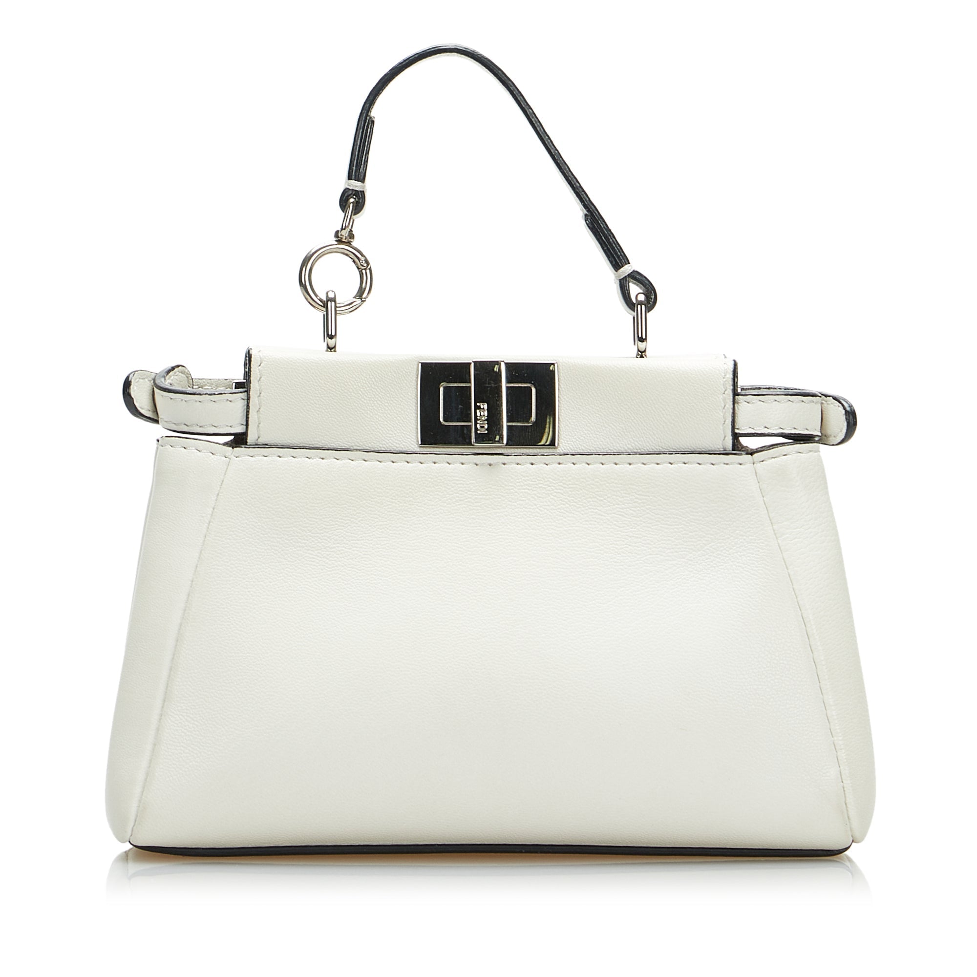 Fendi Flowerland Peekaboo Micro White