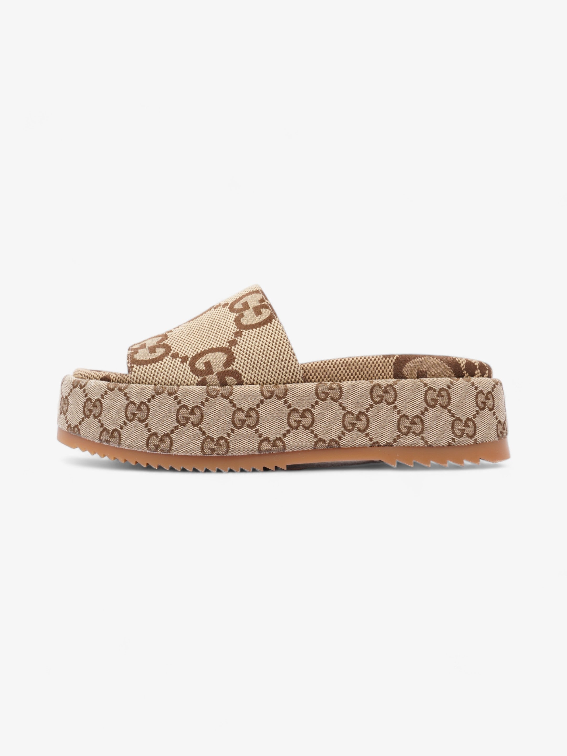 Gucci Angelina Camel And Ebony GG Supreme Canvas EU 38 UK 5