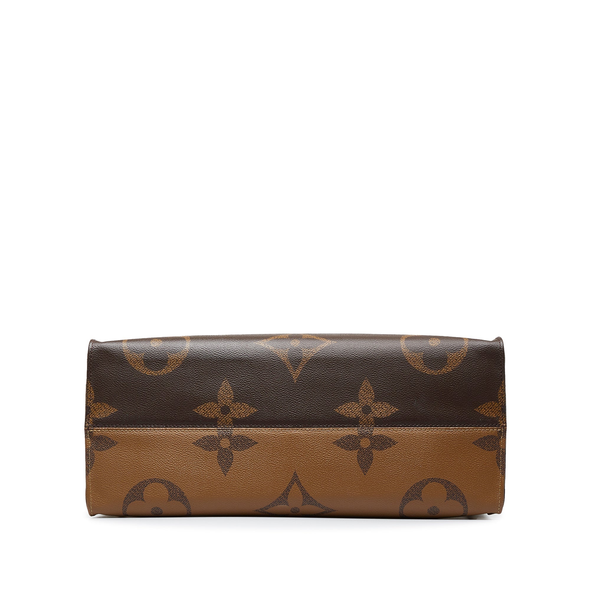 Brown Louis Vuitton Monogram Reverse OntheGo GM Satchel