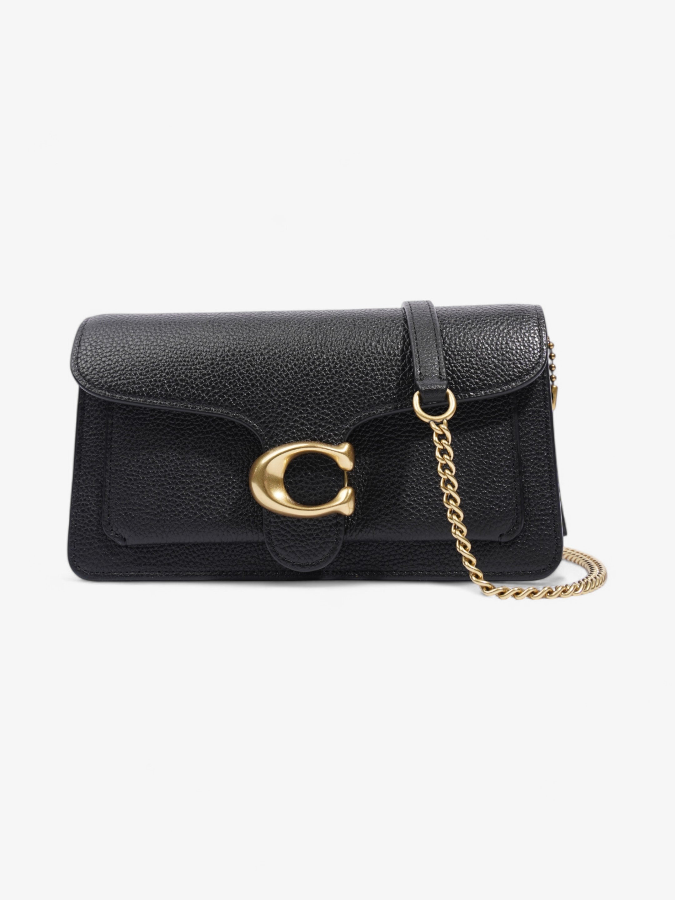 Coach Tabby Chain Black Grained Leather