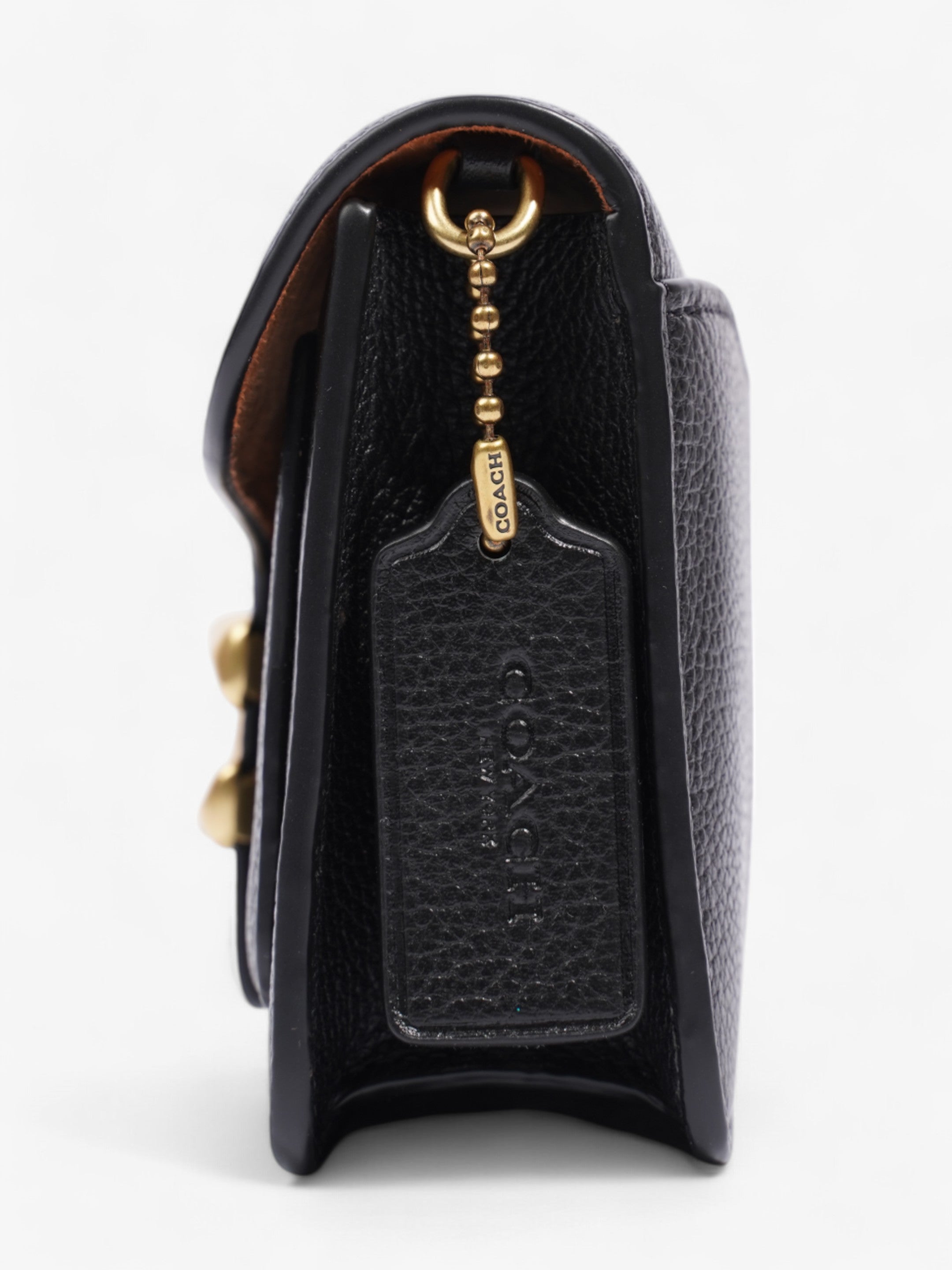 Coach Tabby Chain Black Grained Leather
