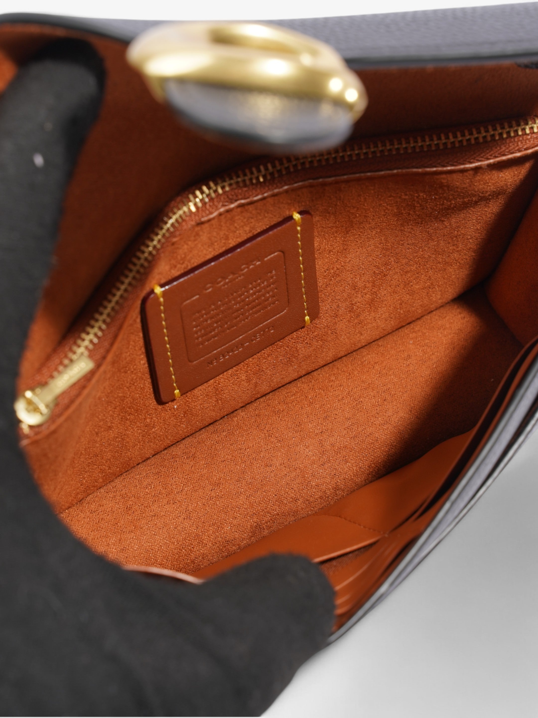 Coach Tabby Chain Black Grained Leather