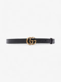 Gucci GG Marmont Thin Belt Black Leather 85cm 34"