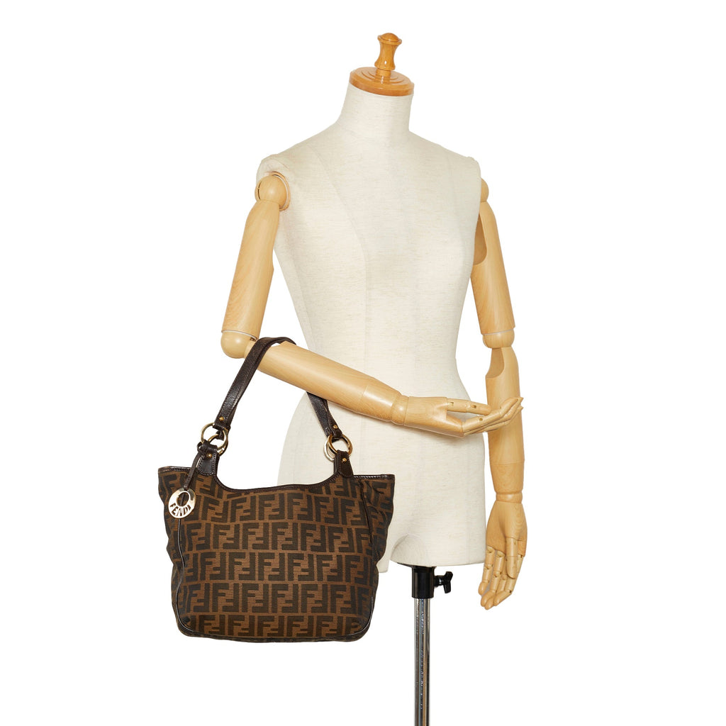 Brown Fendi Small Zucca Chef Tote Bag