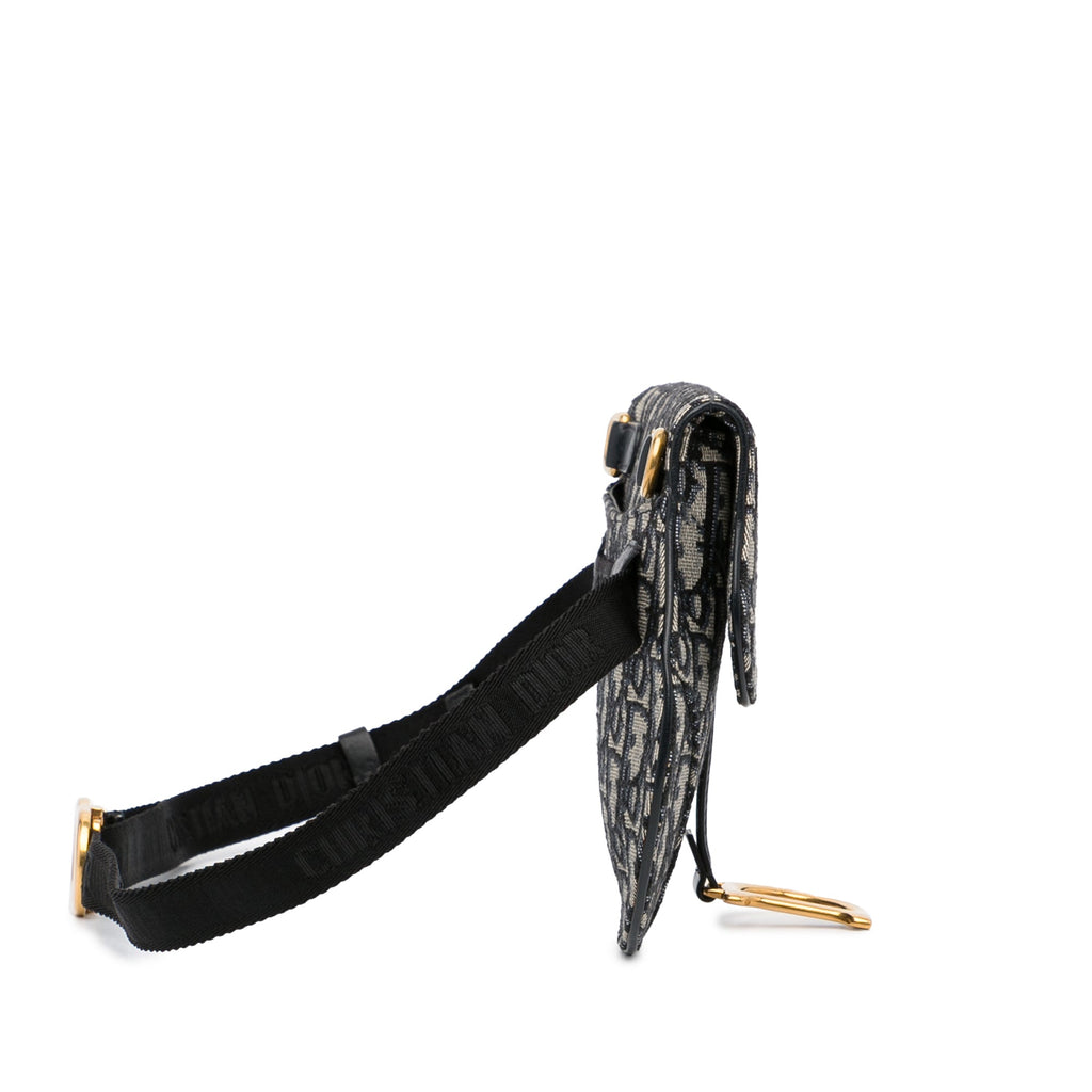 Dior Saddle Belt Bag Blue Oblique Canvas