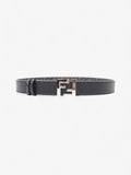 Fendi FF Reversible Belt Black / Grey / Silver Canvas 95cm / 38"
