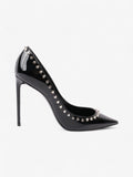 Saint Laurent Saint Zoe Heels 105 Black Patent Leather EU 39 UK 6