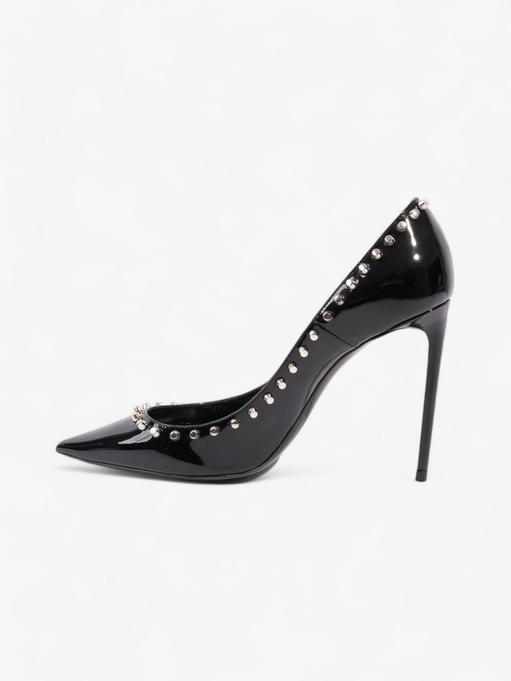 Saint Laurent Saint Zoe Heels 105 Black Patent Leather EU 39 UK 6
