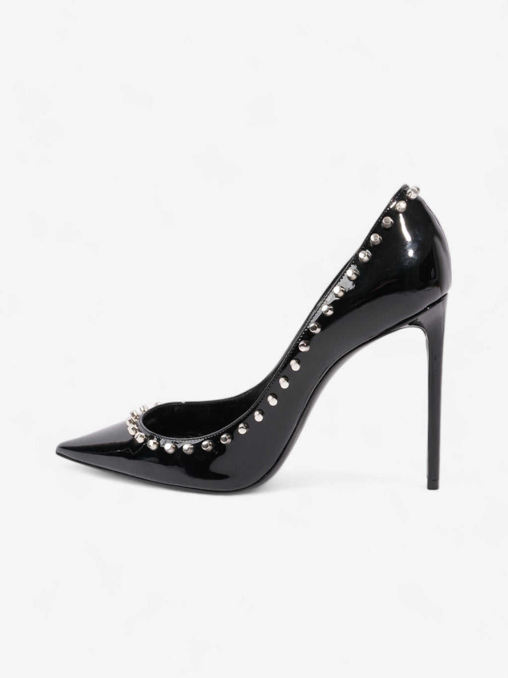 Saint Laurent Saint Zoe Heels 105 Black Patent Leather EU 39 UK 6