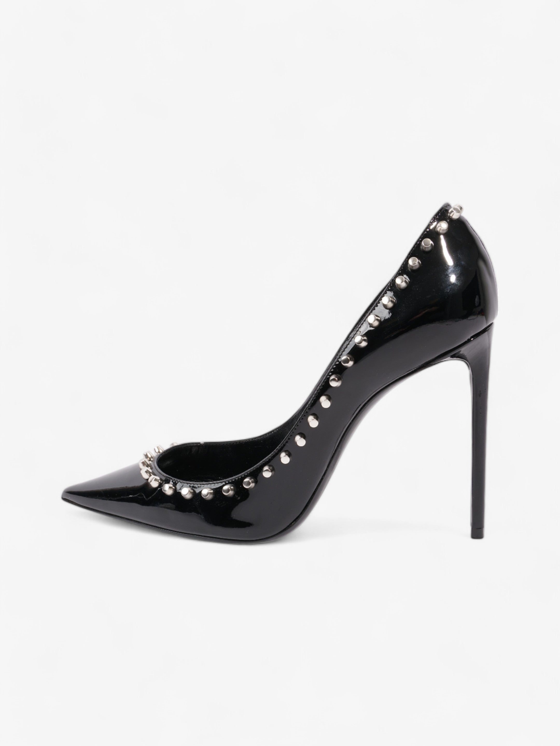 Saint Laurent Saint Zoe Heels 105 Black Patent Leather EU 39 UK 6