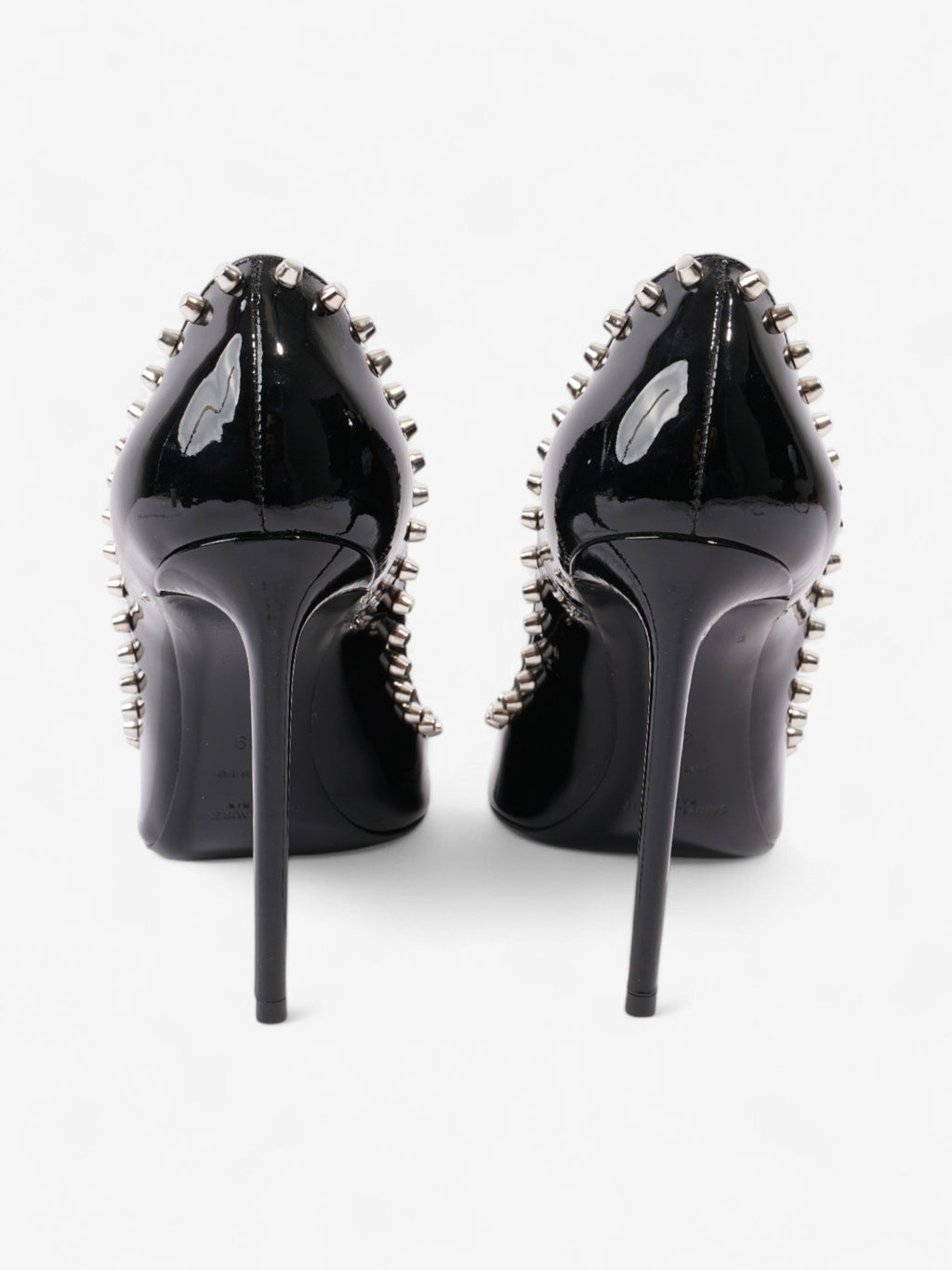 Saint Laurent Saint Zoe Heels 105 Black Patent Leather EU 39 UK 6
