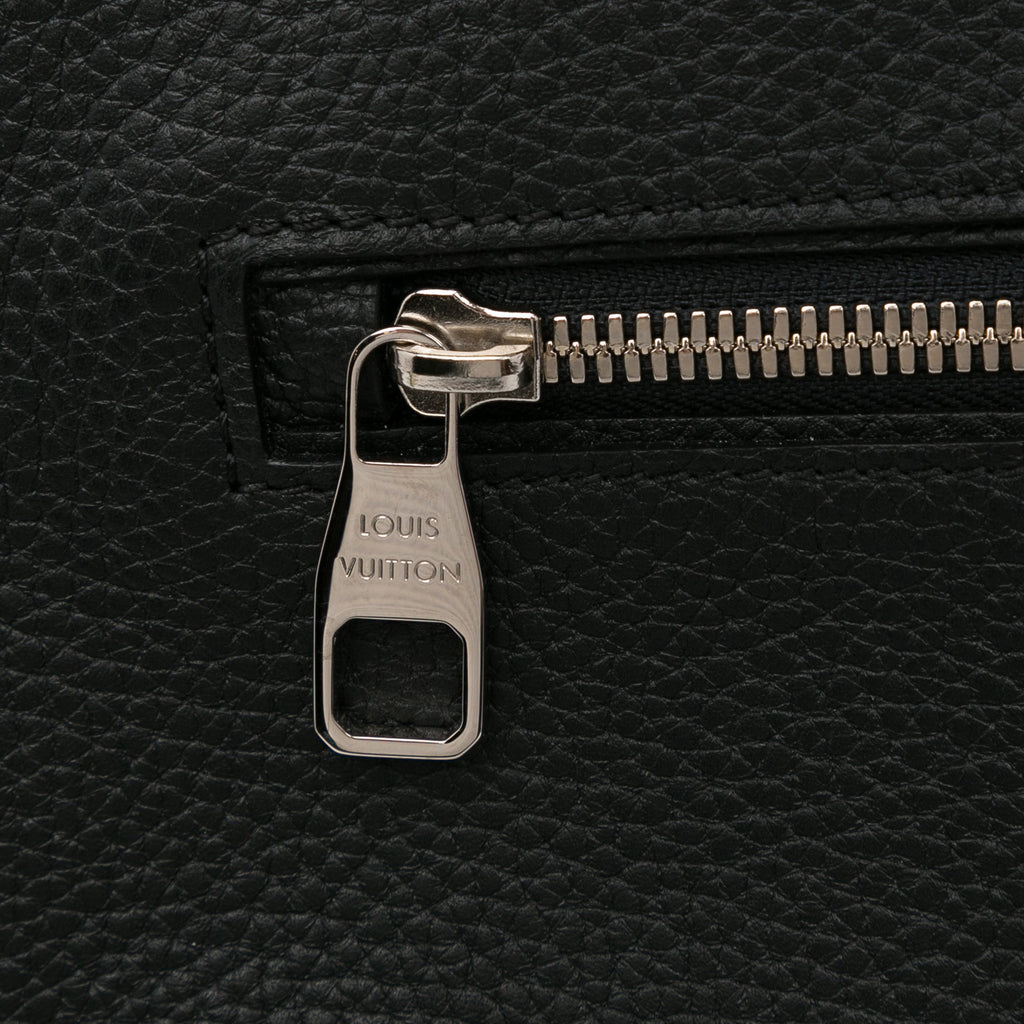 Black Louis Vuitton Taurillon Serviette Dorian Business Bag