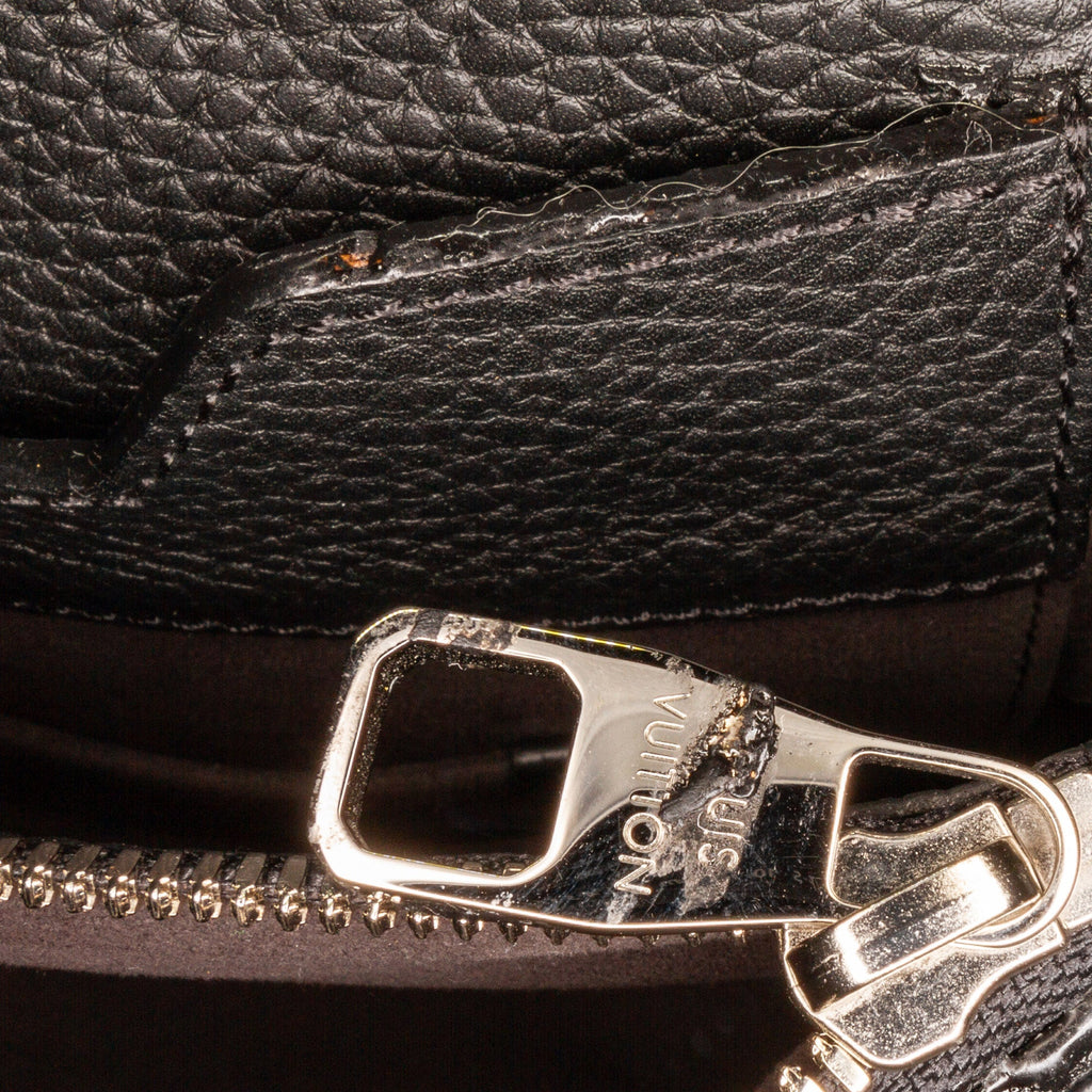 Black Louis Vuitton Taurillon Serviette Dorian Business Bag