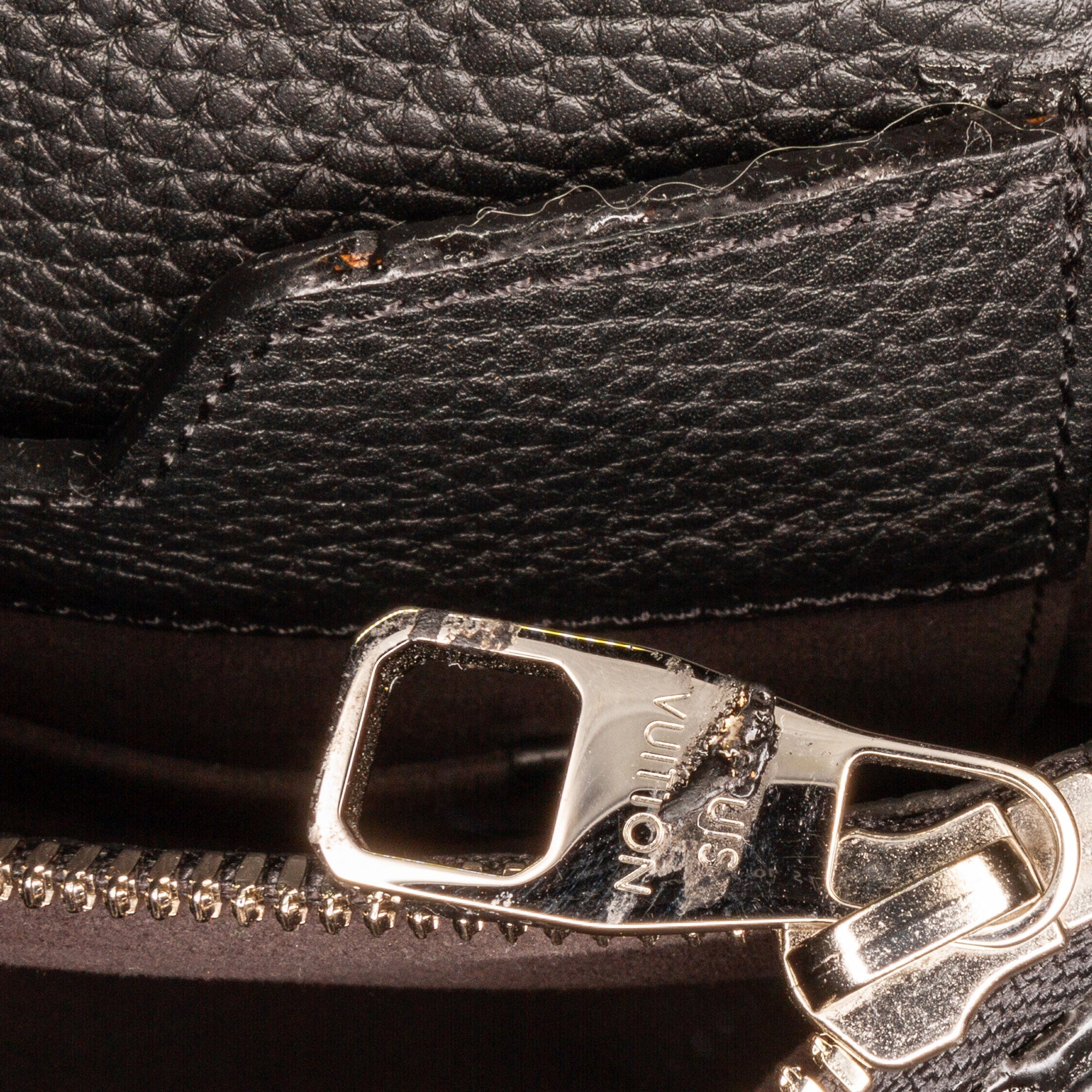 Black Louis Vuitton Taurillon Serviette Dorian Business Bag