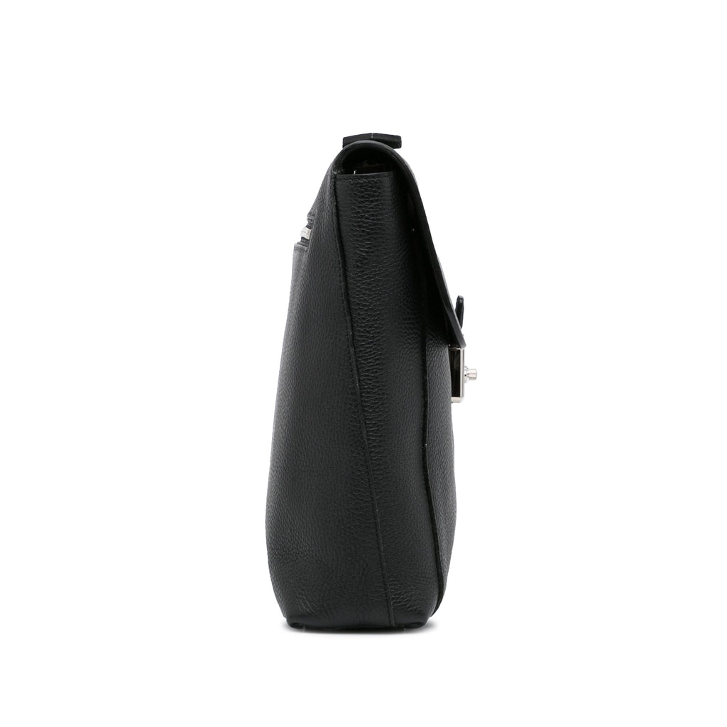 Black Louis Vuitton Taurillon Serviette Dorian Business Bag