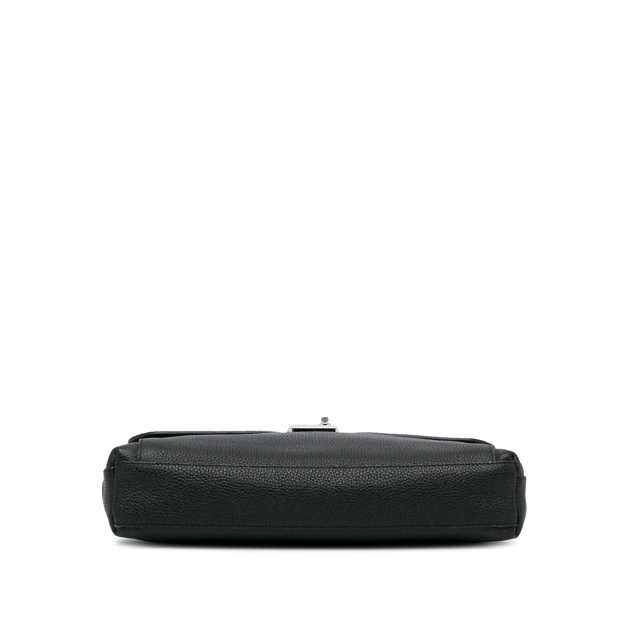 Black Louis Vuitton Taurillon Serviette Dorian Business Bag