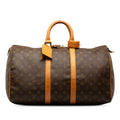 Brown Louis Vuitton Monogram Keepall 45 Travel Bag