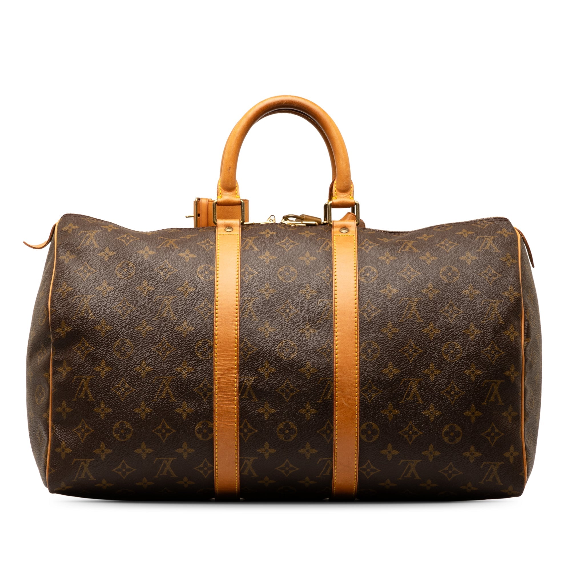 Brown Louis Vuitton Monogram Keepall 45 Travel Bag