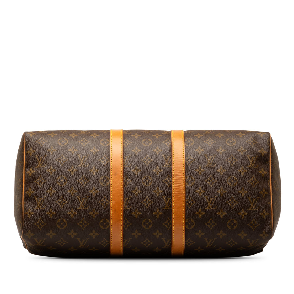 Brown Louis Vuitton Monogram Keepall 45 Travel Bag