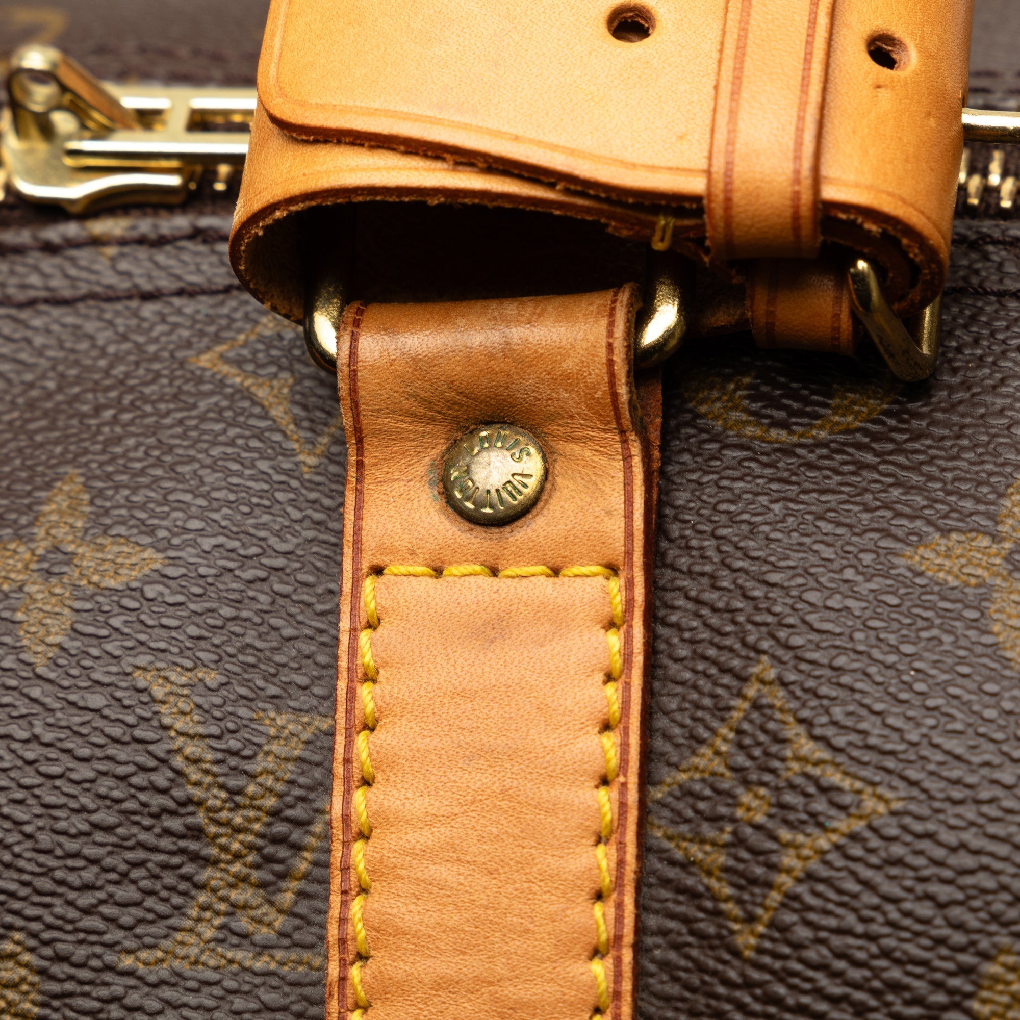 Brown Louis Vuitton Monogram Keepall 45 Travel Bag