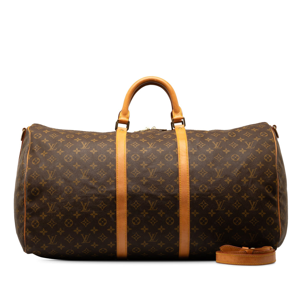 Brown Louis Vuitton Monogram Keepall Bandouliere 60 Travel Bag