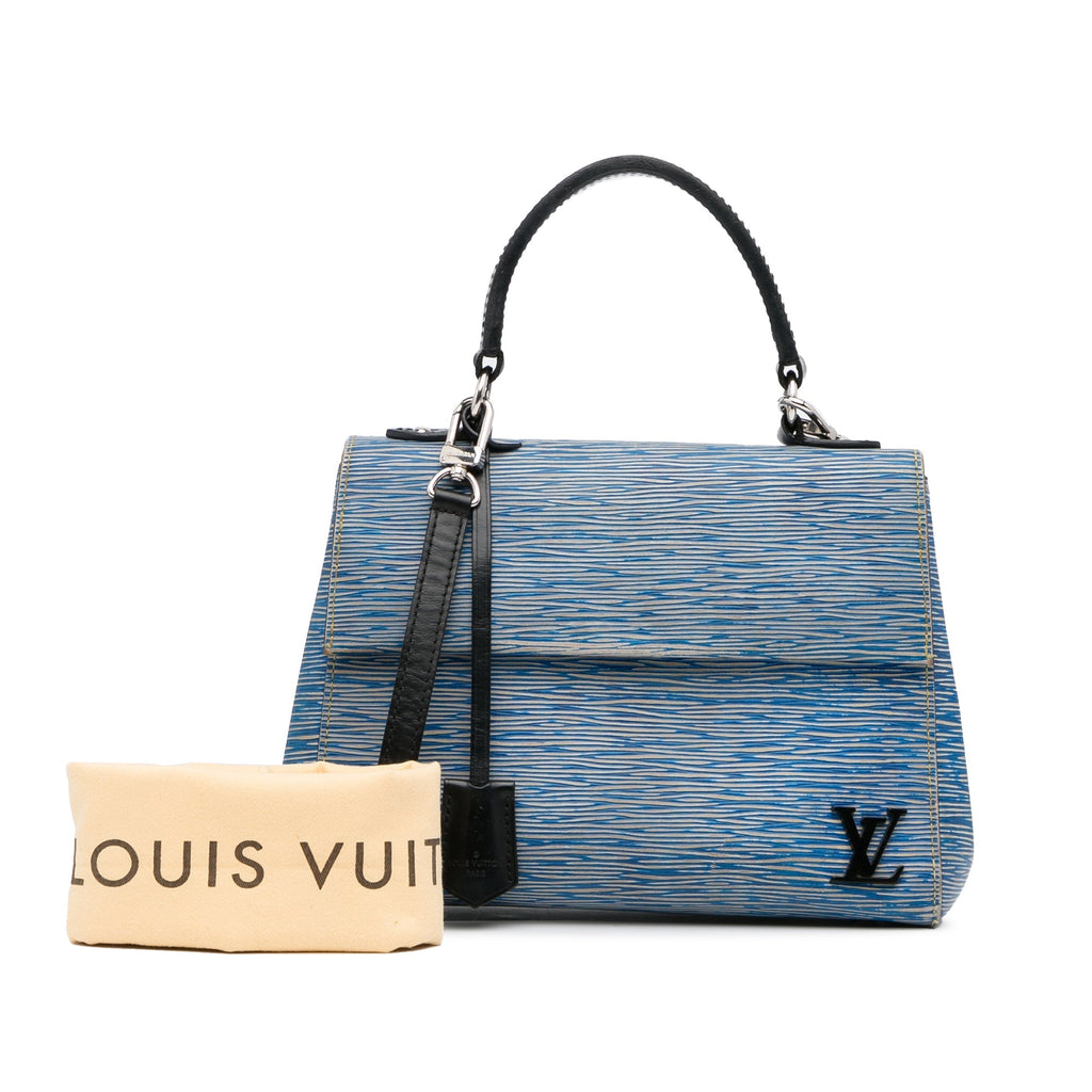 Blue Louis Vuitton Epi Denim Cluny BB Satchel