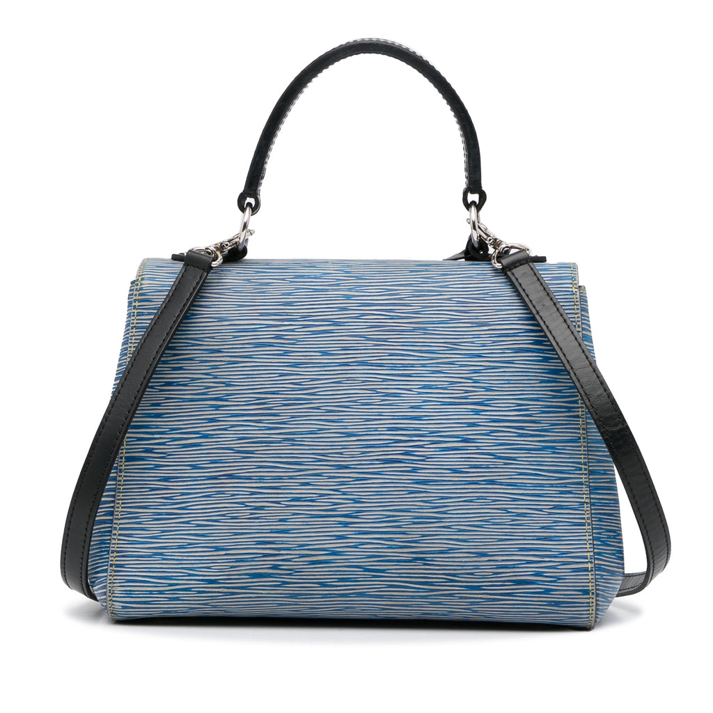 Blue Louis Vuitton Epi Denim Cluny BB Satchel