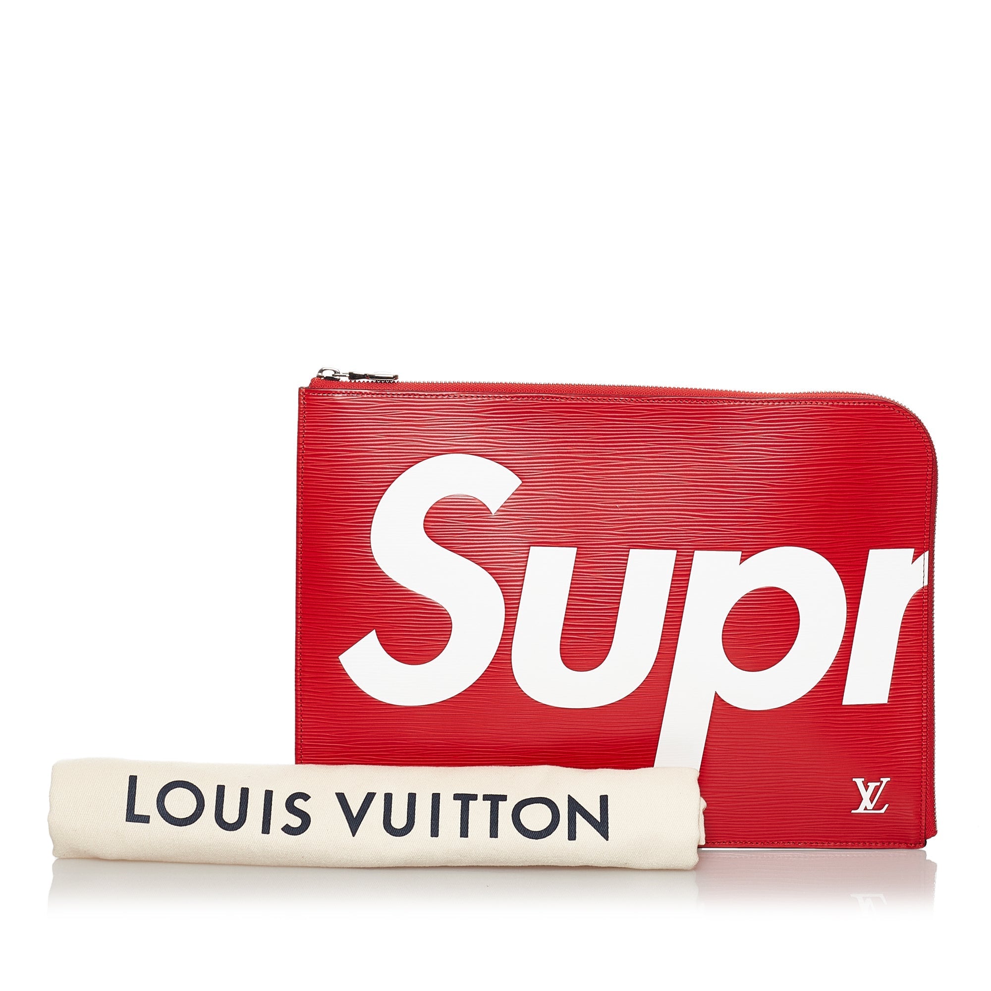 Louis Vuitton X Supreme Pochette Jour GM Red Epi