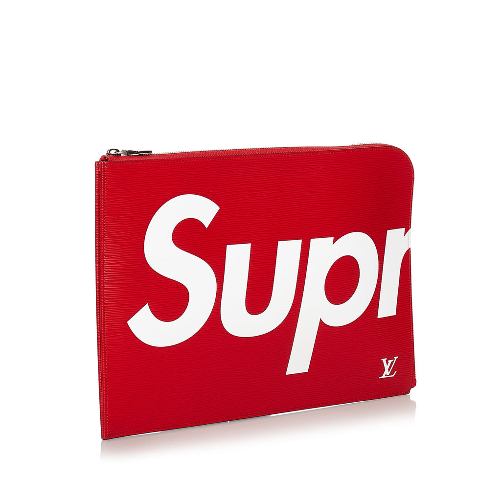 Louis Vuitton X Supreme Pochette Jour GM Red Epi