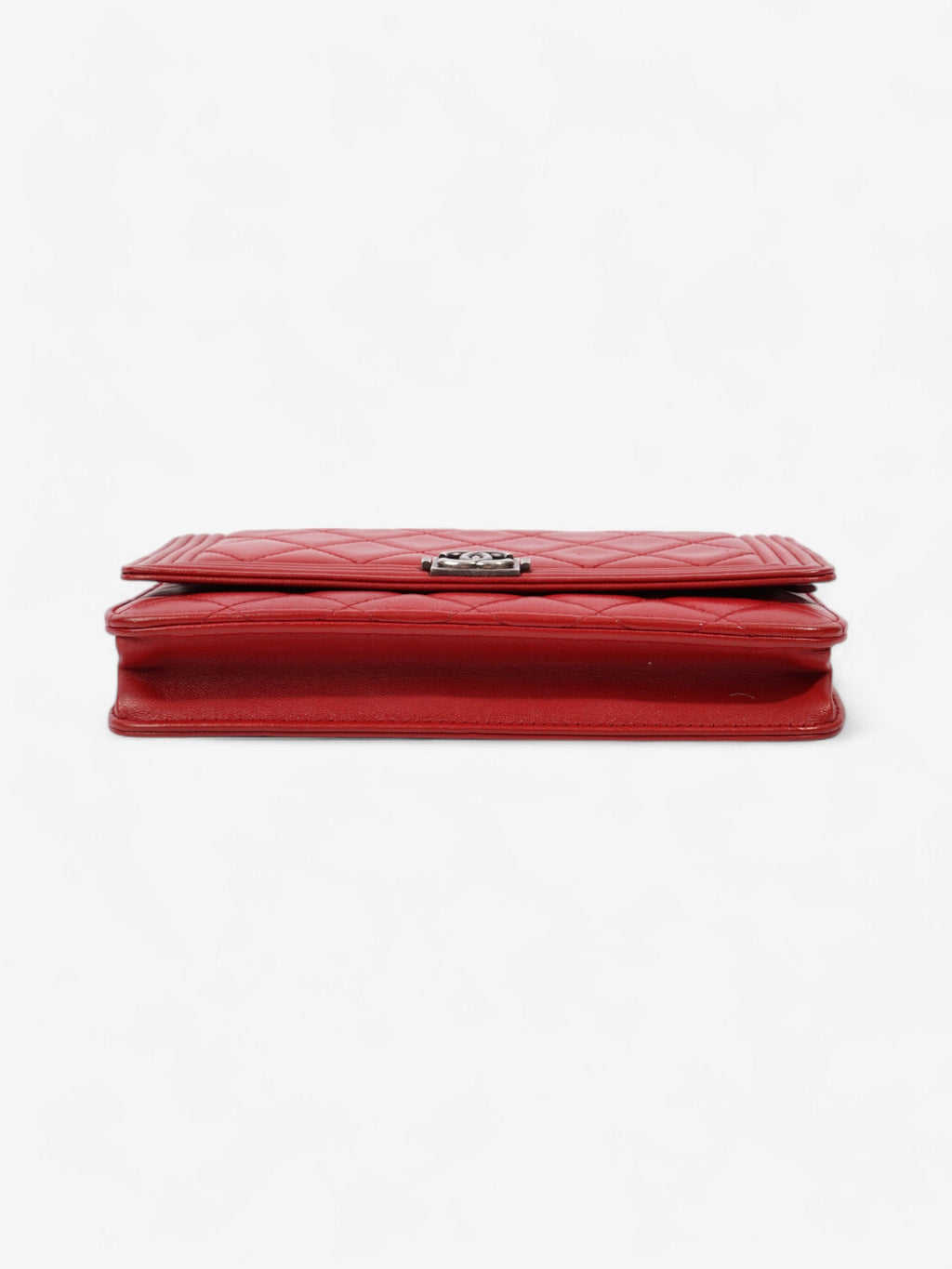 Chanel Wallet On Chain Red Lambskin Leather