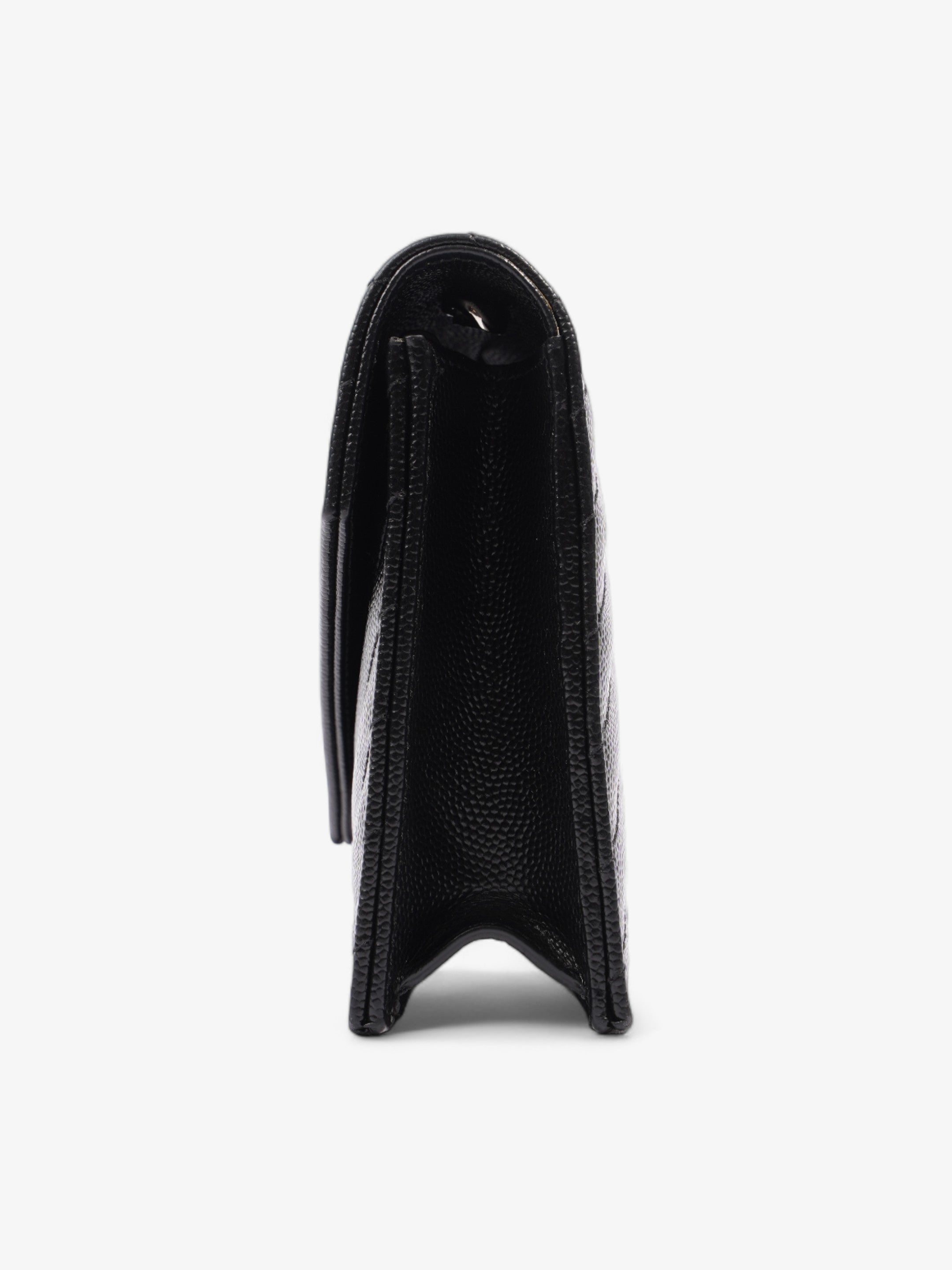 Saint Laurent Envelope Wallet On Chain Black Grained Leather