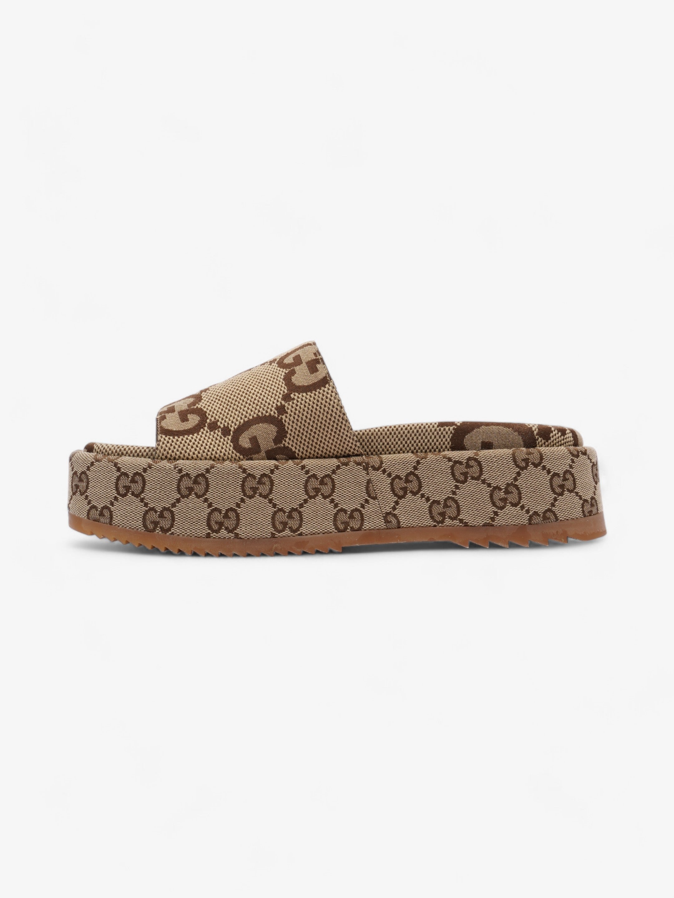 Gucci Angelina GG Platform Slides GG Supreme Canvas EU 38 UK 5