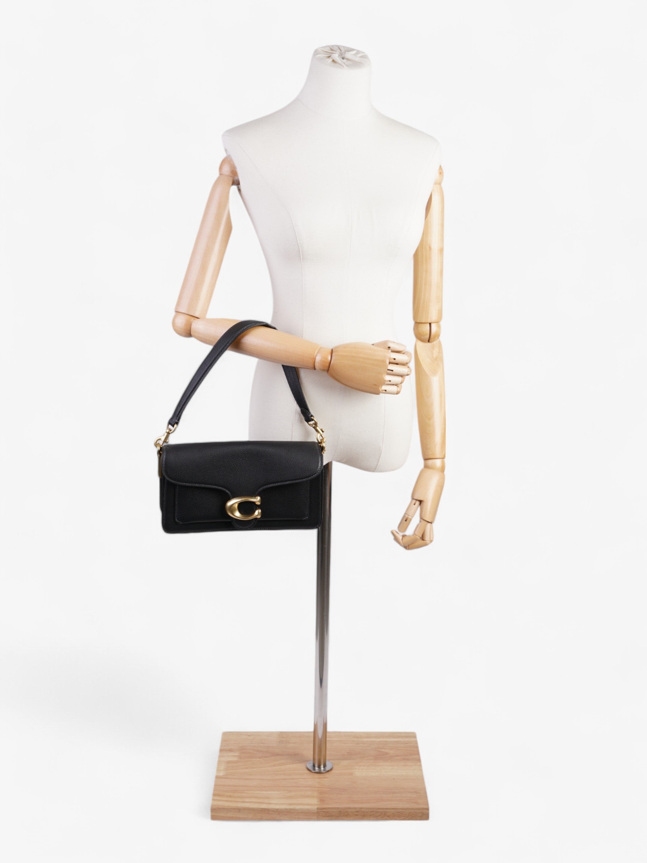 Coach Tabby Black Grained Leather 26