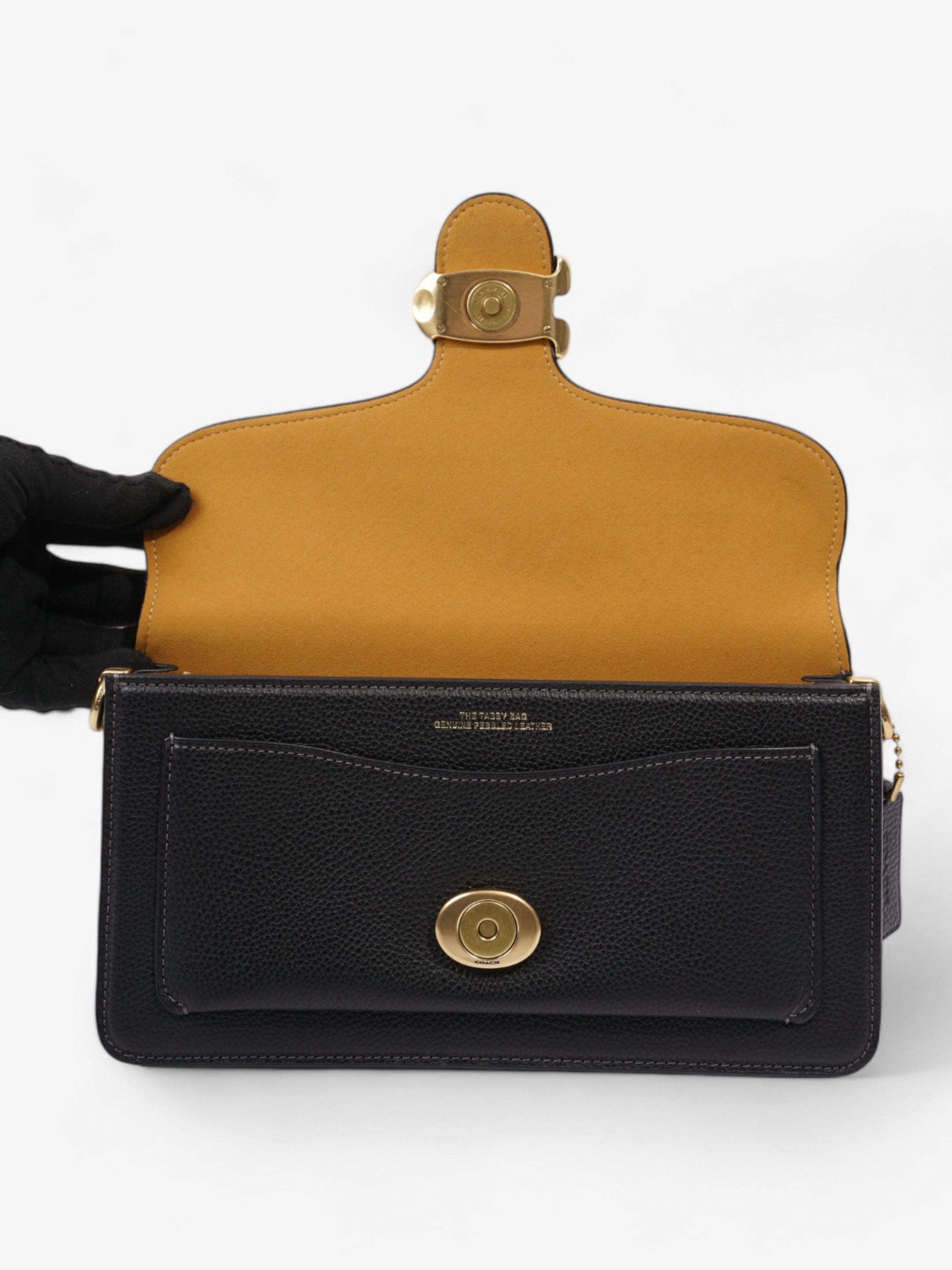 Coach Tabby Black Grained Leather 26