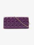 Christian Dior Long Flap Purple Patent Leather