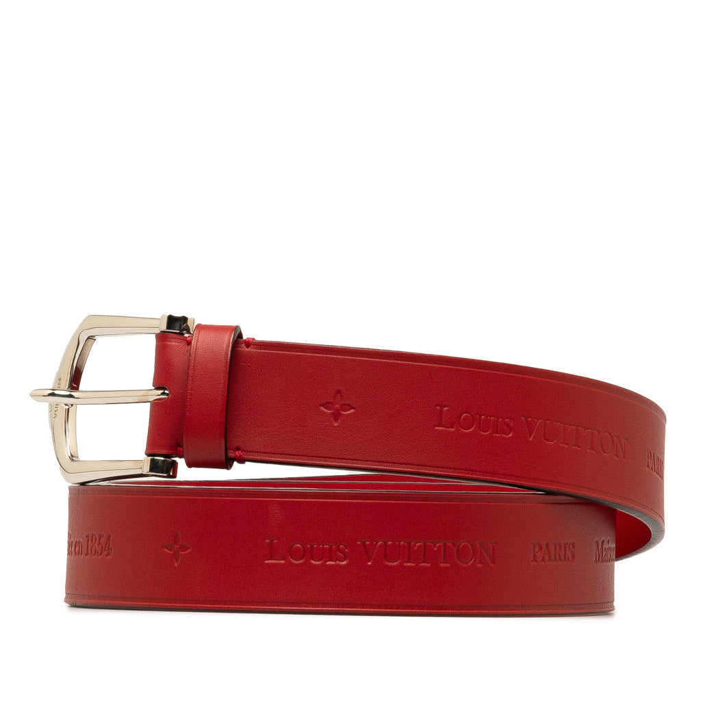 Red Louis Vuitton 2013 Maison Fondee en 1854 Belt
