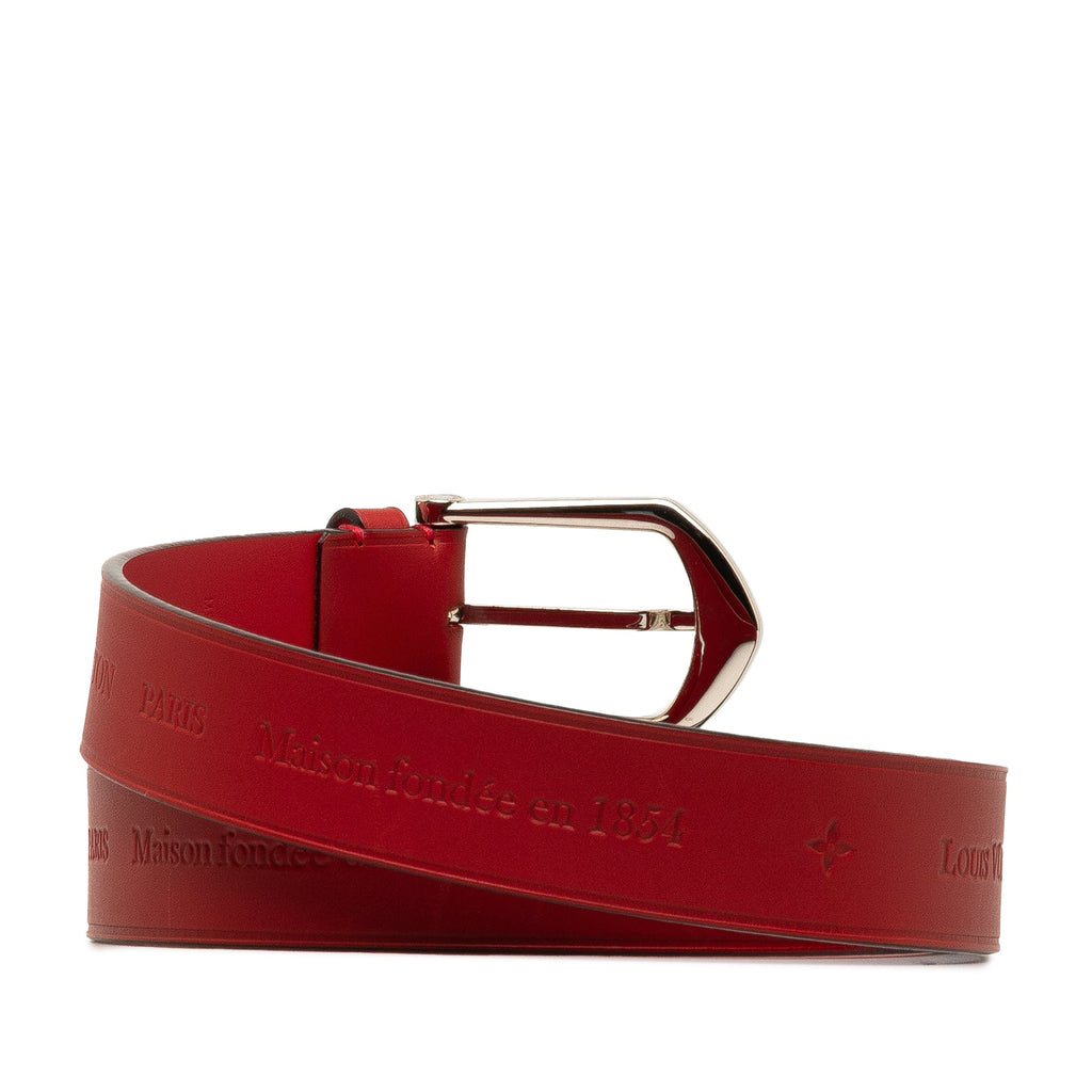 Red Louis Vuitton 2013 Maison Fondee en 1854 Belt