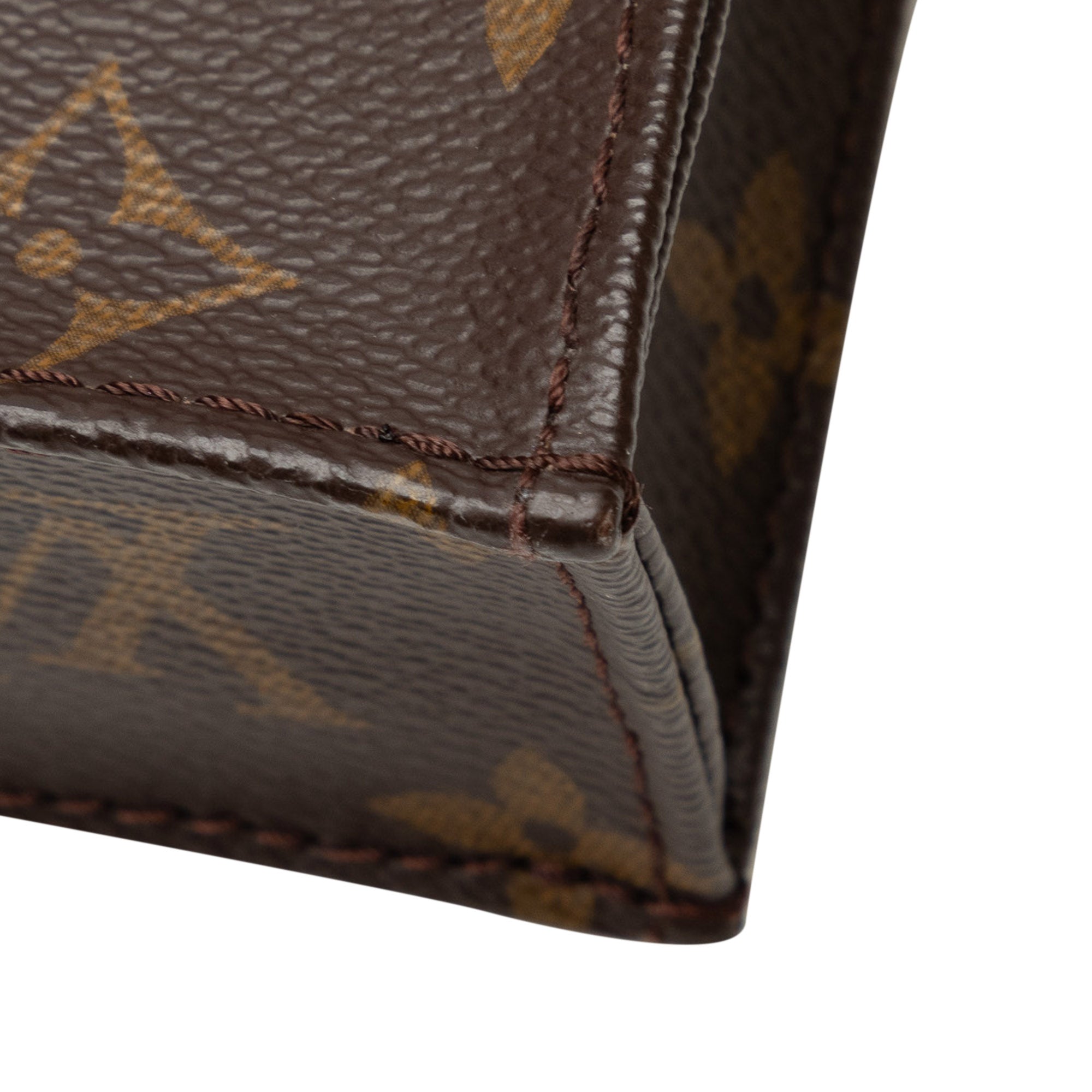 Brown Louis Vuitton Monogram Petit Sac Plat Satchel