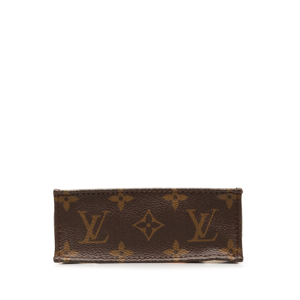 Brown Louis Vuitton Monogram Petit Sac Plat Satchel