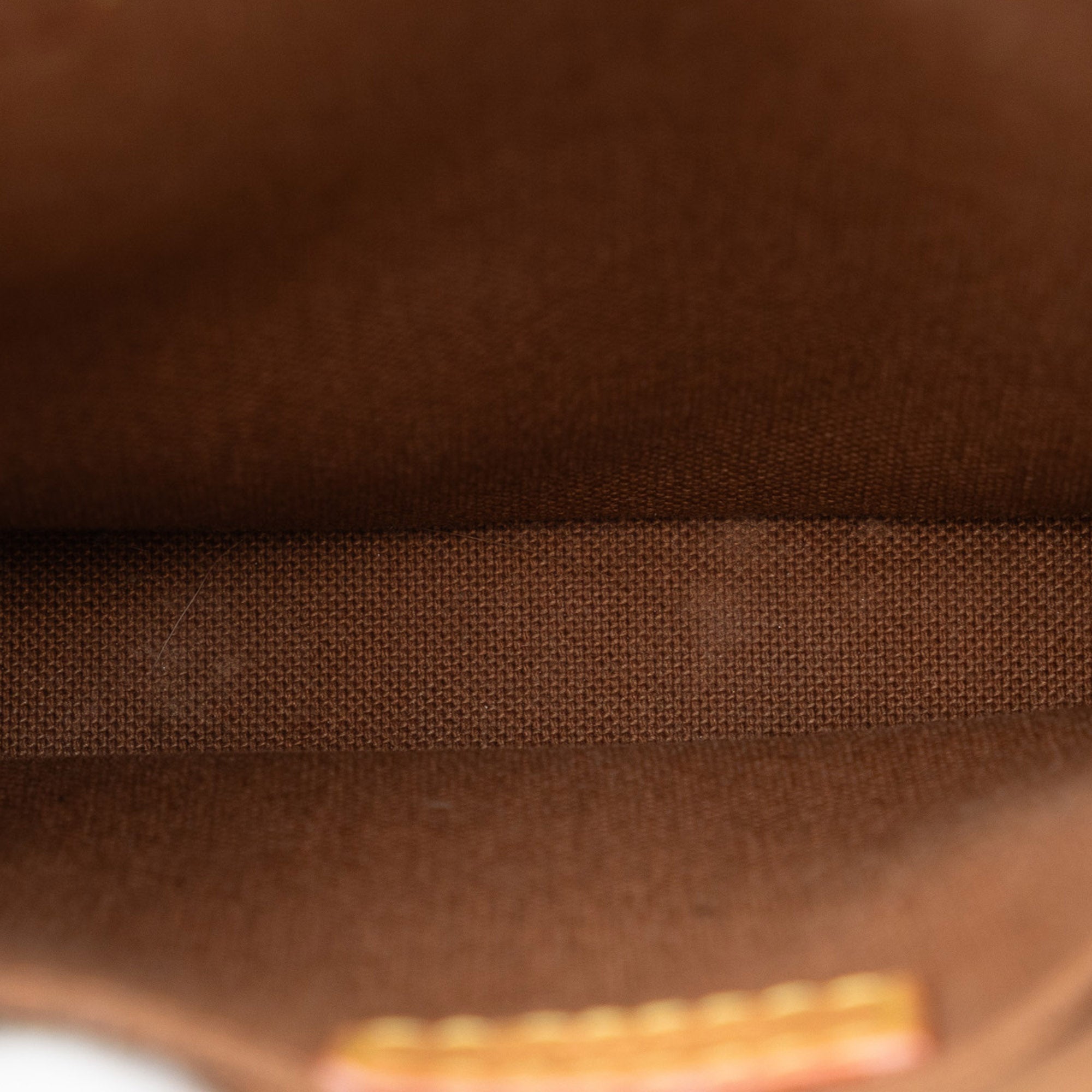 Brown Louis Vuitton Monogram Petit Sac Plat Satchel