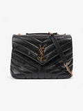Saint Laurent LouLou Black Matelasse Leather Medium