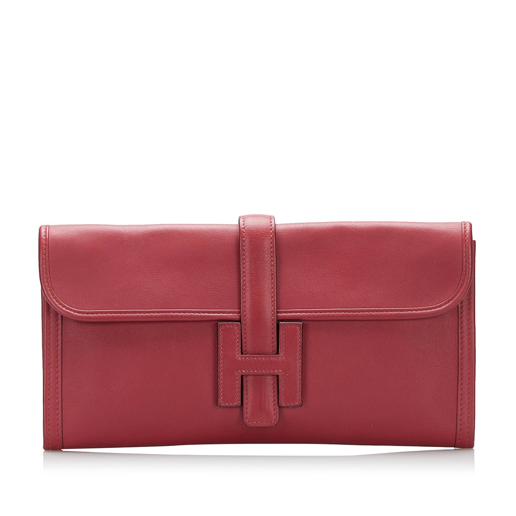 HermÃƒÆ’Ã‚Â¨s Jige Elan Clutch Red Swift