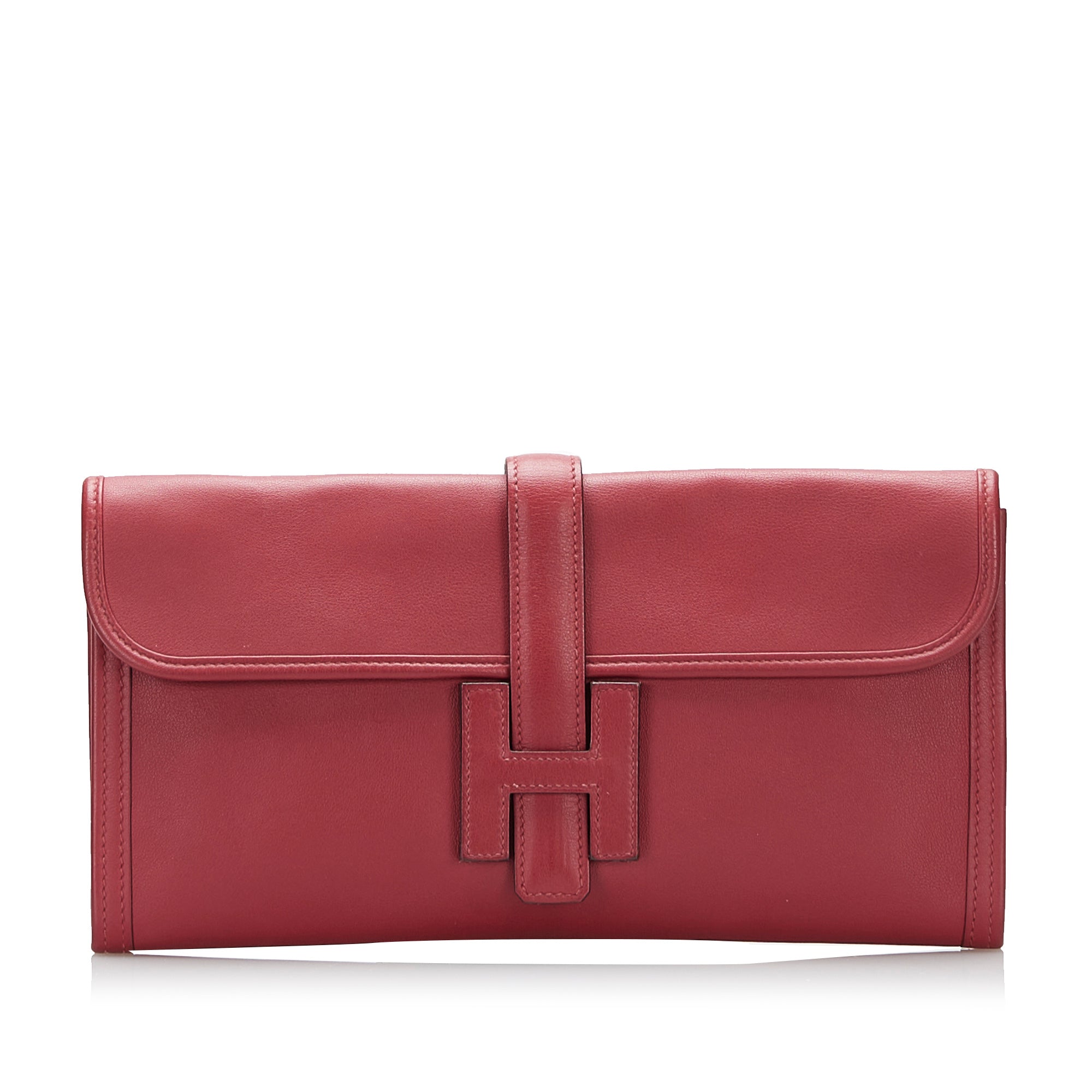 HermÃƒÆ’Ã‚Â¨s Jige Elan Clutch Red Swift