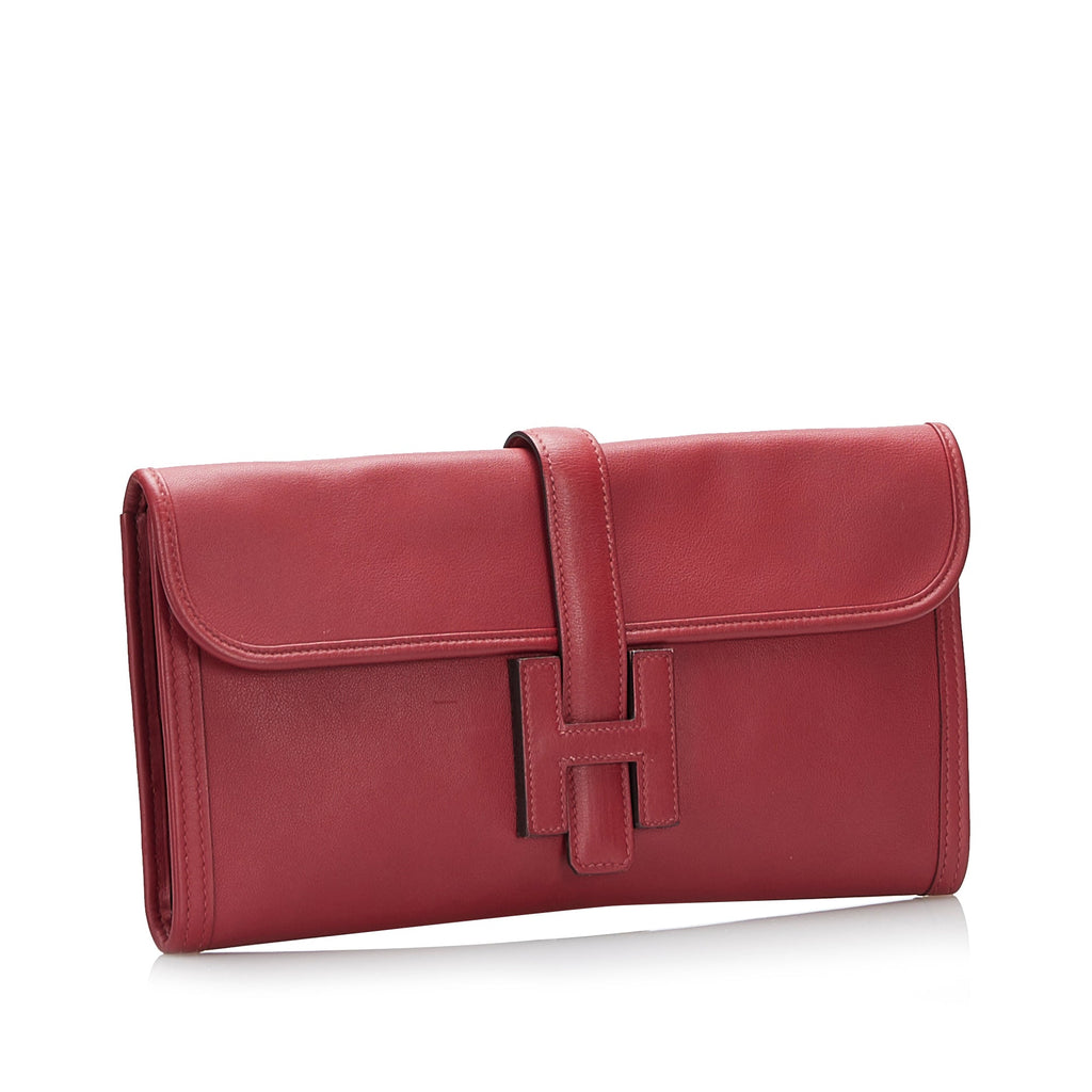 HermÃƒÆ’Ã‚Â¨s Jige Elan Clutch Red Swift