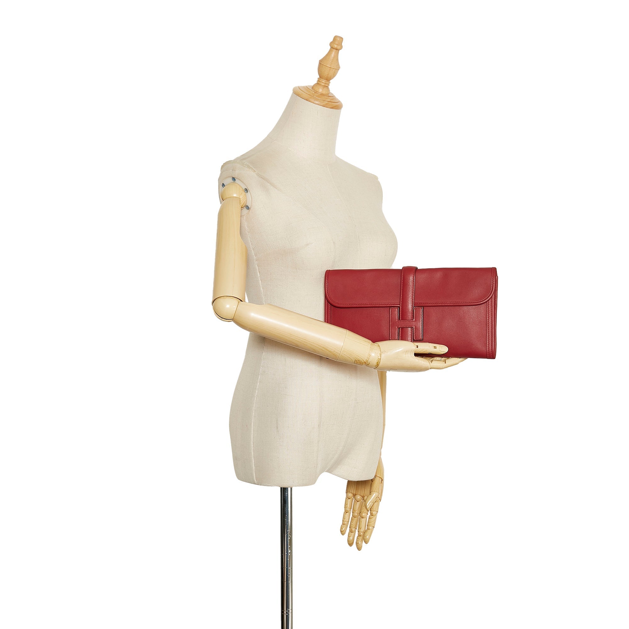 HermÃƒÆ’Ã‚Â¨s Jige Elan Clutch Red Swift