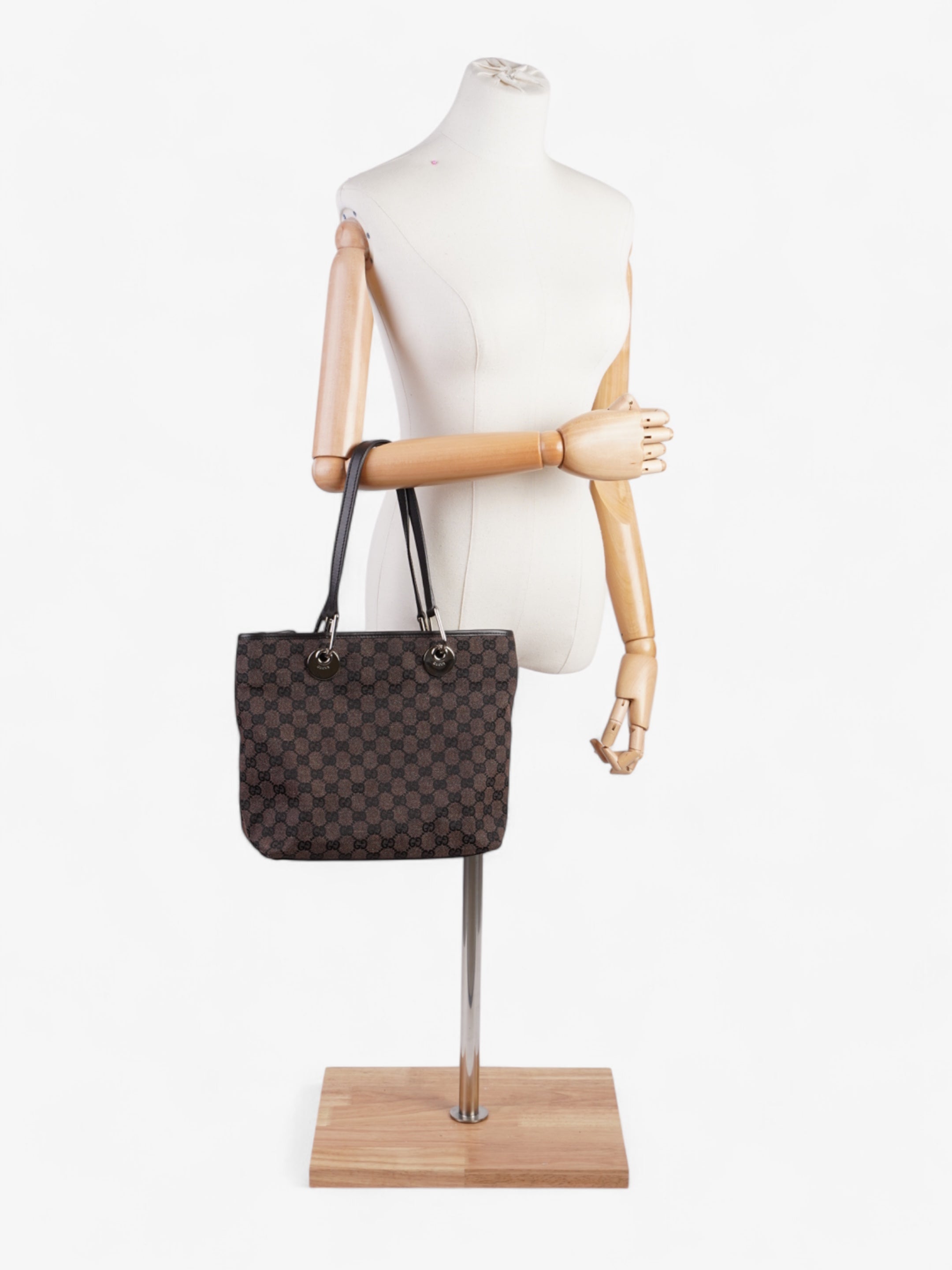 Gucci GG Tote Bag GG Supreme / Dark Brown Canvas