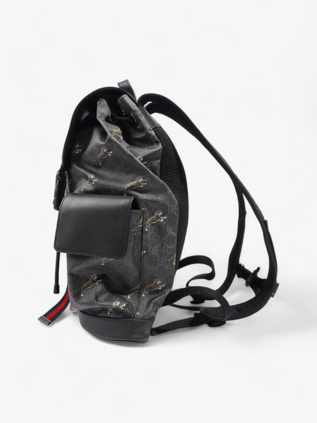 Gucci Tiger Backpack GG Supreme / Black Canvas