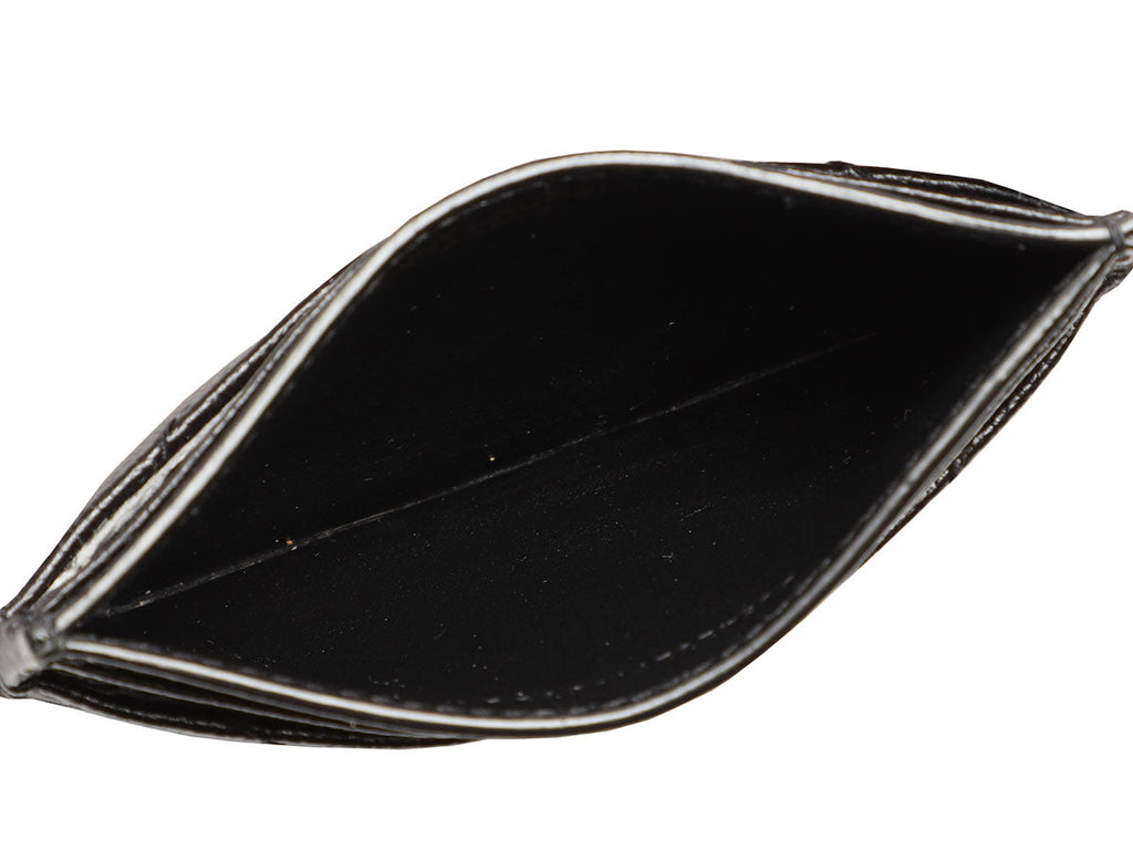 Saint Laurent Black MatelassÃ© Cassandre Card Holder