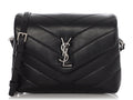 Saint Laurent Black MatelassÃ© Loulou Toy Bag