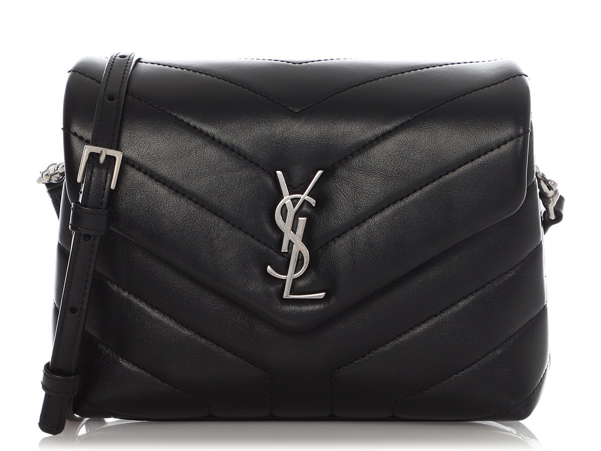 Saint Laurent Black MatelassÃ© Loulou Toy Bag